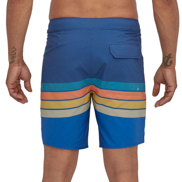 Patagonia Stretch Hydropeak 18in Boardshort - 
Santa Cruz Stripe/Superior Blue - Picture 3 of 4